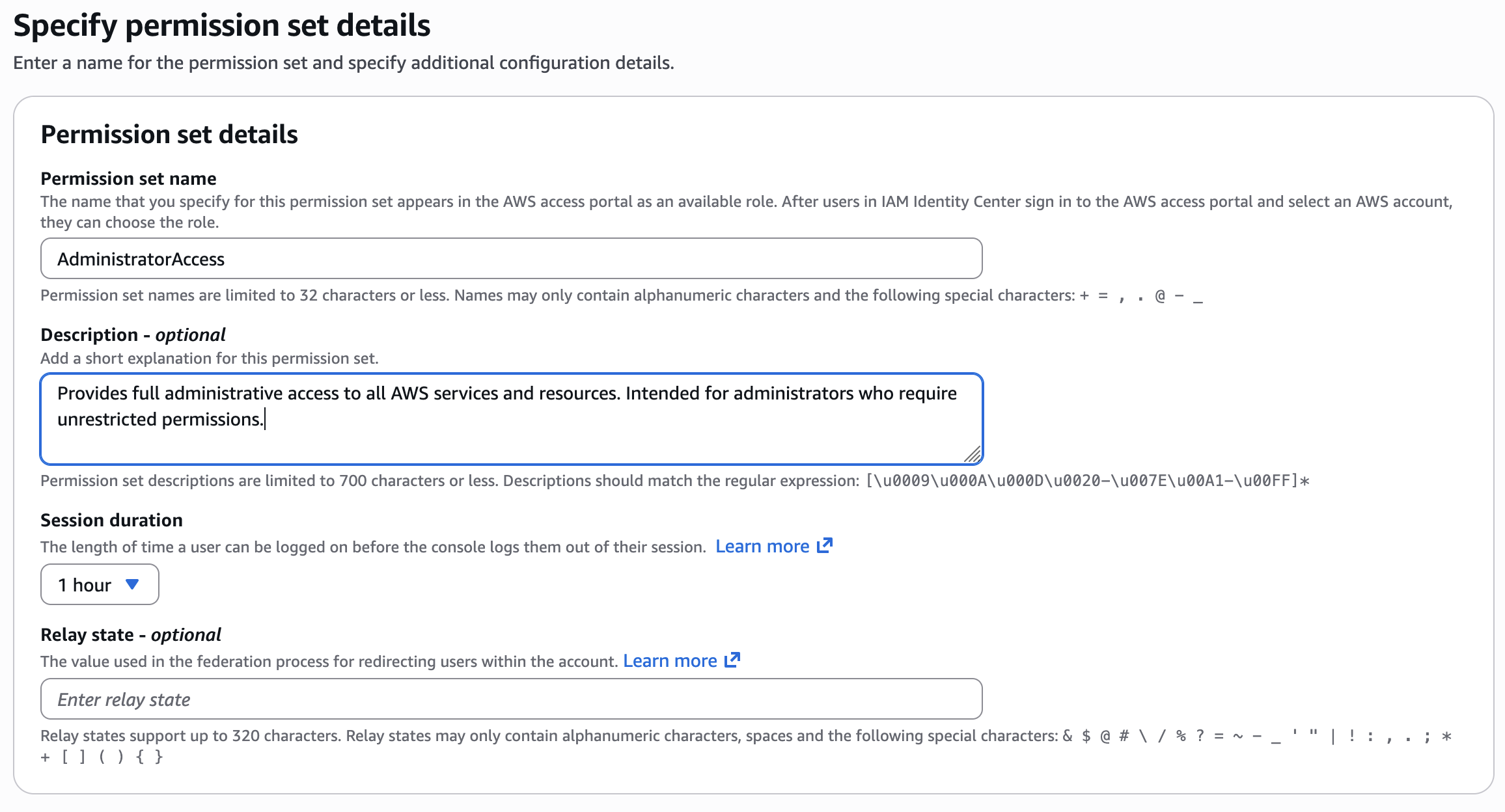Permission Set Details